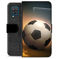 Samsung Galaxy A12 Premium Portemonnee Hoesje - Voetbal