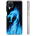 Samsung Galaxy A12 TPU Hoesje - Blue Fire Dragon
