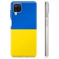 Samsung Galaxy A12 TPU Hoesje Oekraïense Vlag - Geel en Lichtblauw