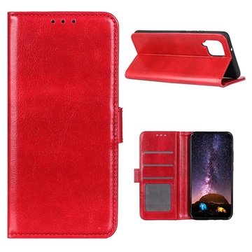 Samsung Galaxy A12 Wallet Case met Magnetische Sluiting - Rood