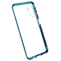 Samsung Galaxy A13 5G Magnetisch Hoesje met Gehard Glas - Blauw