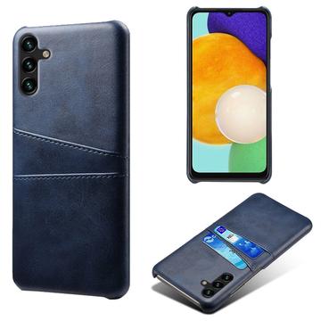 Samsung Galaxy A14/A14 5G Bekleed Plastic Hoesje met Kaartsleuven - Blauw