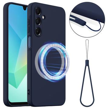Samsung Galaxy A17 Liquid Siliconen Hoesje - MagSafe Compatibel - Donkerblauw