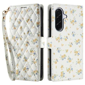 Samsung Galaxy A17/A26 Ruitvormige Bloemen Portemonnee Hoesje