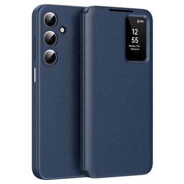 Samsung Galaxy A17 Smart Clear View Flip Hoesje met kaartsleuf - Saffier