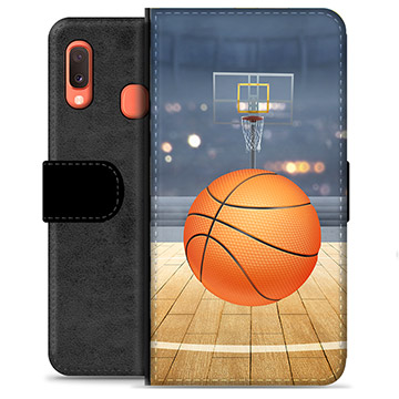 Samsung Galaxy A20e Premium Wallet Case - Basketbal