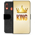 Samsung Galaxy A20e Premium Wallet Hoesje - King