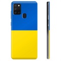 Samsung Galaxy A21s TPU Hoesje Oekraïense Vlag - Geel en Lichtblauw