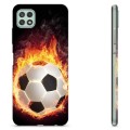 Samsung Galaxy A22 5G TPU Case - Voetbal Vlam