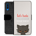 Samsung Galaxy A50 Premium Portemonnee Hoesje - Angry Cat