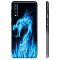 Samsung Galaxy A50 TPU Hoesje - Blue Fire Dragon