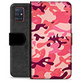Samsung Galaxy A51 Premium Portemonnee Hoesje - Roze Camouflage