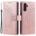 Samsung Galaxy A55 Mandala Series Portemonnee-hoesje - Rose Gold