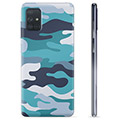 Samsung Galaxy A71 TPU Case - Blauwe Camouflage
