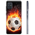 Samsung Galaxy A71 TPU Case - Voetbal Vlam