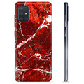 Samsung Galaxy A71 TPU Case - Rode Marmer