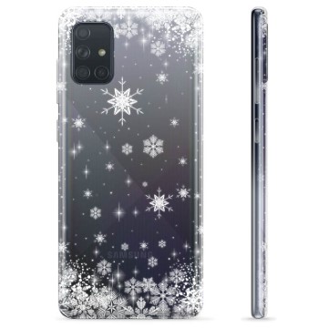 Samsung Galaxy A71 TPU Hoesje - Sneeuwvlokken