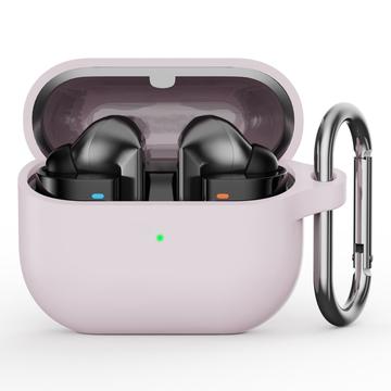 Samsung Galaxy Buds3 Pro siliconen hoesje met karabijnhaak - Roze