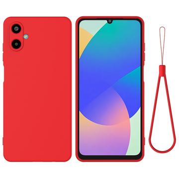 Samsung Galaxy M06/F06 5G Vloeibare siliconen hoesje met polsbandje