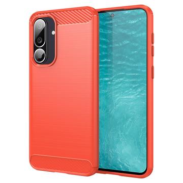 Samsung Galaxy M56/F56 Geborsteld TPU Hoesje - Koolstofvezel