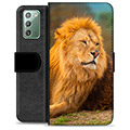 Samsung Galaxy Note20 Premium Portemonnee Hoesje - Leeuw