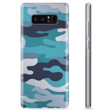 Samsung Galaxy Note8 TPU Hoesje - Blauw Camouflage