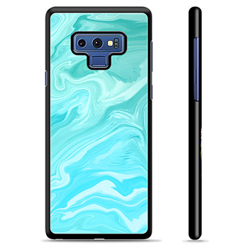 Samsung Galaxy Note9 Beschermhoes - Blauw Marmer