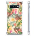 Samsung Galaxy S10 Hybrid Case - Roze Bloemen
