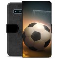 Samsung Galaxy S10 Premium Portemonnee Hoesje - Voetbal