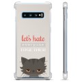 Samsung Galaxy S10+ Hybride Hoesje - Angry Cat