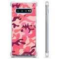 Samsung Galaxy S10+ Hybride Hoesje - Roze Camouflage