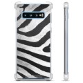 Samsung Galaxy S10+ Hybride Hoesje - Zebra