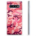 Samsung Galaxy S10+ TPU Hoesje - Roze Camouflage