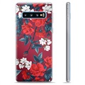Samsung Galaxy S10+ TPU Hoesje - Vintage Bloemen