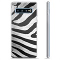 Samsung Galaxy S10+ TPU Hoesje - Zebra