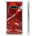 Samsung Galaxy S10e Hybride Case - Rode Marmer