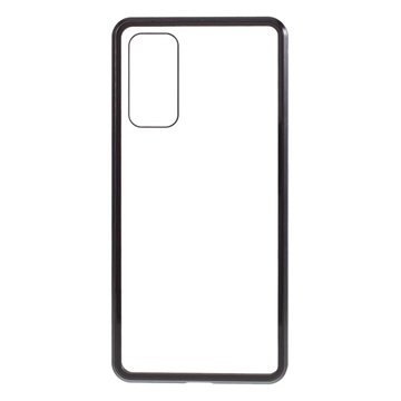 Samsung Galaxy S20 FE Magnetisch Hoesje met Gehard Glas - Zwart