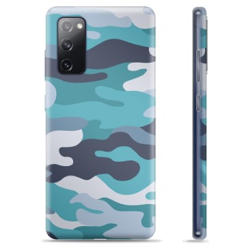 Samsung Galaxy S20 FE TPU Hoesje - Blauw Camouflage