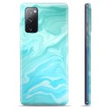Samsung Galaxy S20 FE TPU Case - Blauw Marmer