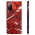 Samsung Galaxy S20 FE TPU Case - Rood Marmer
