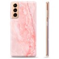 Samsung Galaxy S21+ 5G TPU-hoesje - Roze Marmer