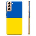 Samsung Galaxy S21+ 5G TPU Hoesje Oekraïense Vlag - Geel en Lichtblauw