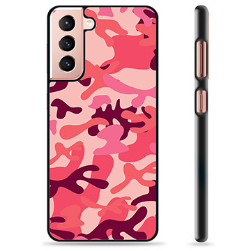 Samsung Galaxy S21 5G Beschermhoes - Roze Camouflage