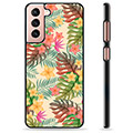Samsung Galaxy S21 5G Beschermhoes - Roze Bloemen