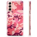 Samsung Galaxy S21 5G TPU Hoesje - Roze Camouflage