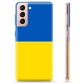 Samsung Galaxy S21 5G TPU Hoesje Oekraïense Vlag - Geel en Lichtblauw