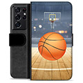 Samsung Galaxy S21 Ultra 5G Premium Wallet Case - Basketbal