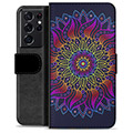 Samsung Galaxy S21 Ultra 5G Premium Wallet Case - Kleurrijke Mandala