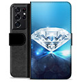 Samsung Galaxy S21 Ultra 5G Premium Portemonnee Hoesje - Diamant