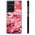 Samsung Galaxy S21 Ultra 5G Beschermhoes - Roze Camouflage